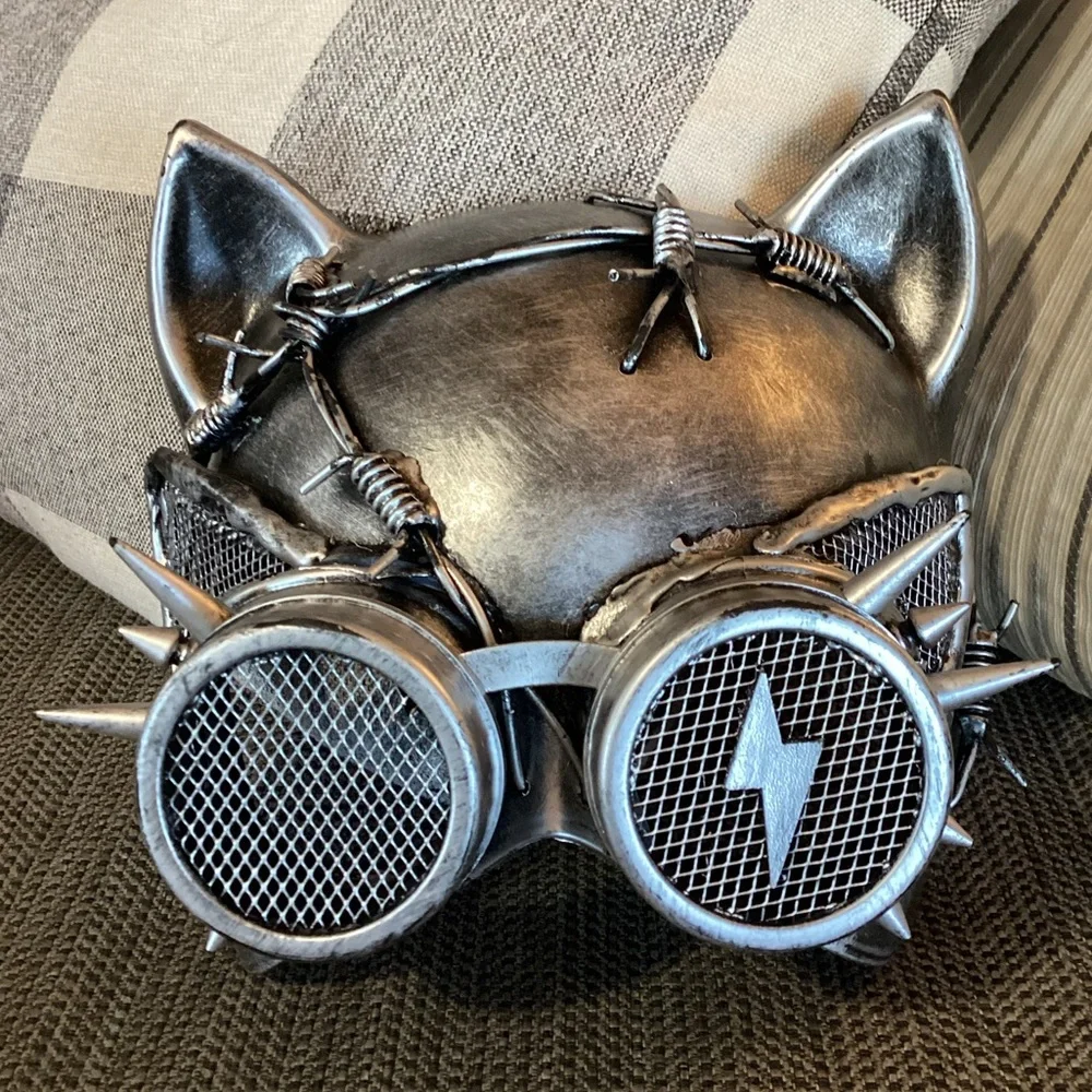 Steampunk Cat Mask Rave Masquerade Halloween Costume Goggles